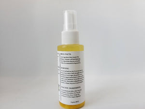 A bottle of Dirty Soap Bubbles hand sanitizer with an ingredients label, showcasing Aloe Vera Gel, visible against a white background.